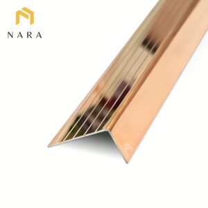 จมูกสแตนเลสแบบฉาก สีโรสโกลด์ ผิวเงา 50 มม.