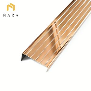 จมูกสแตนเลสแบบตัวยู สีโรสโกลด์ ผิวเงา 50 มม.